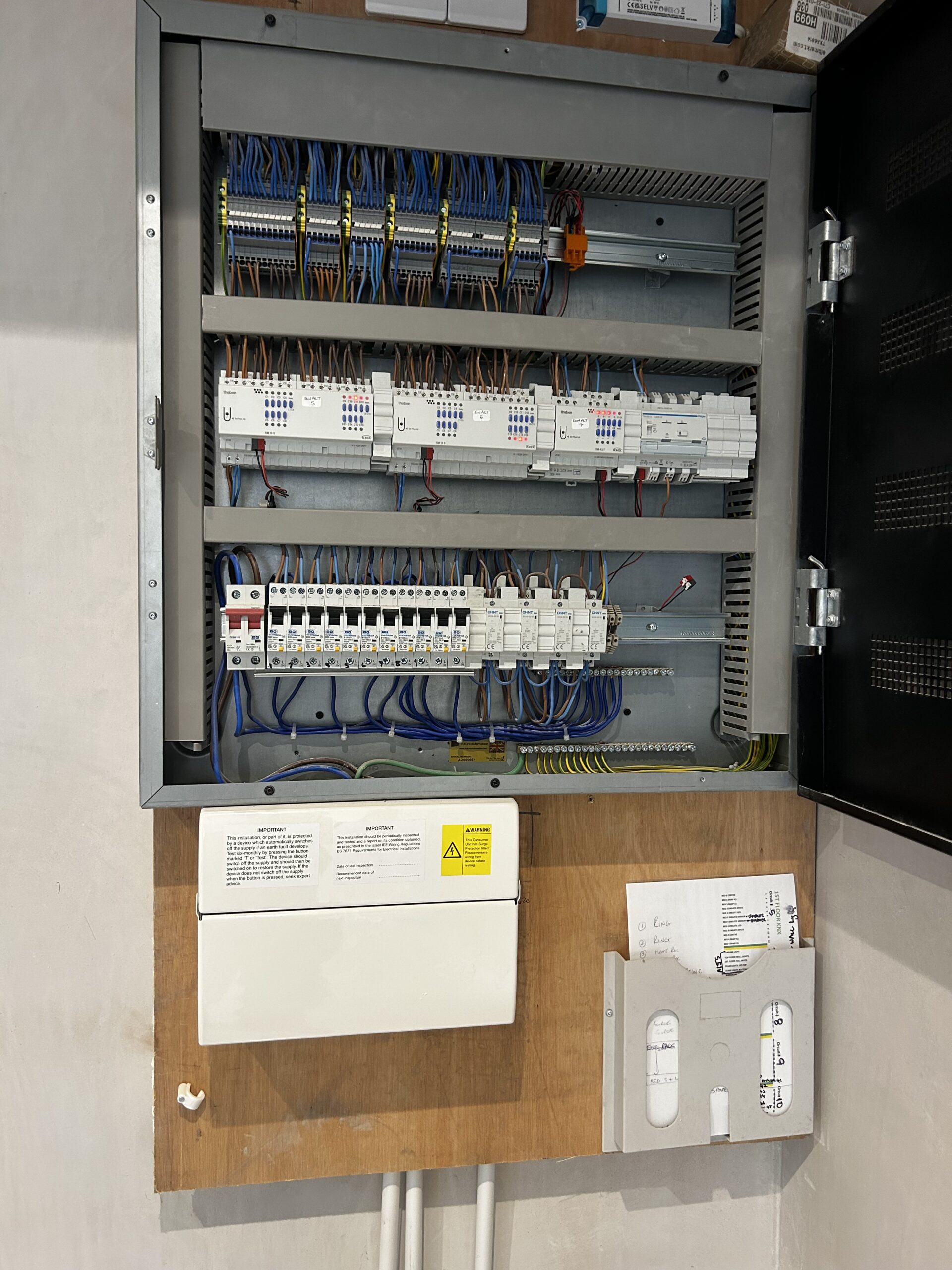 Professional electrical inspection and testing control panel.