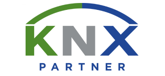 Official certified KNX Partner smart home logo.