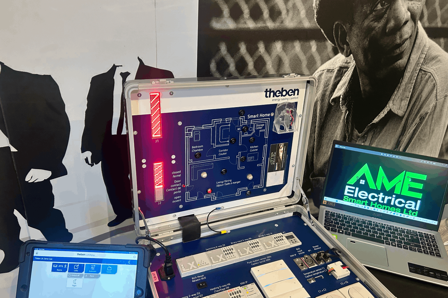 AME Electrical Theben smart home automation demonstration kit.